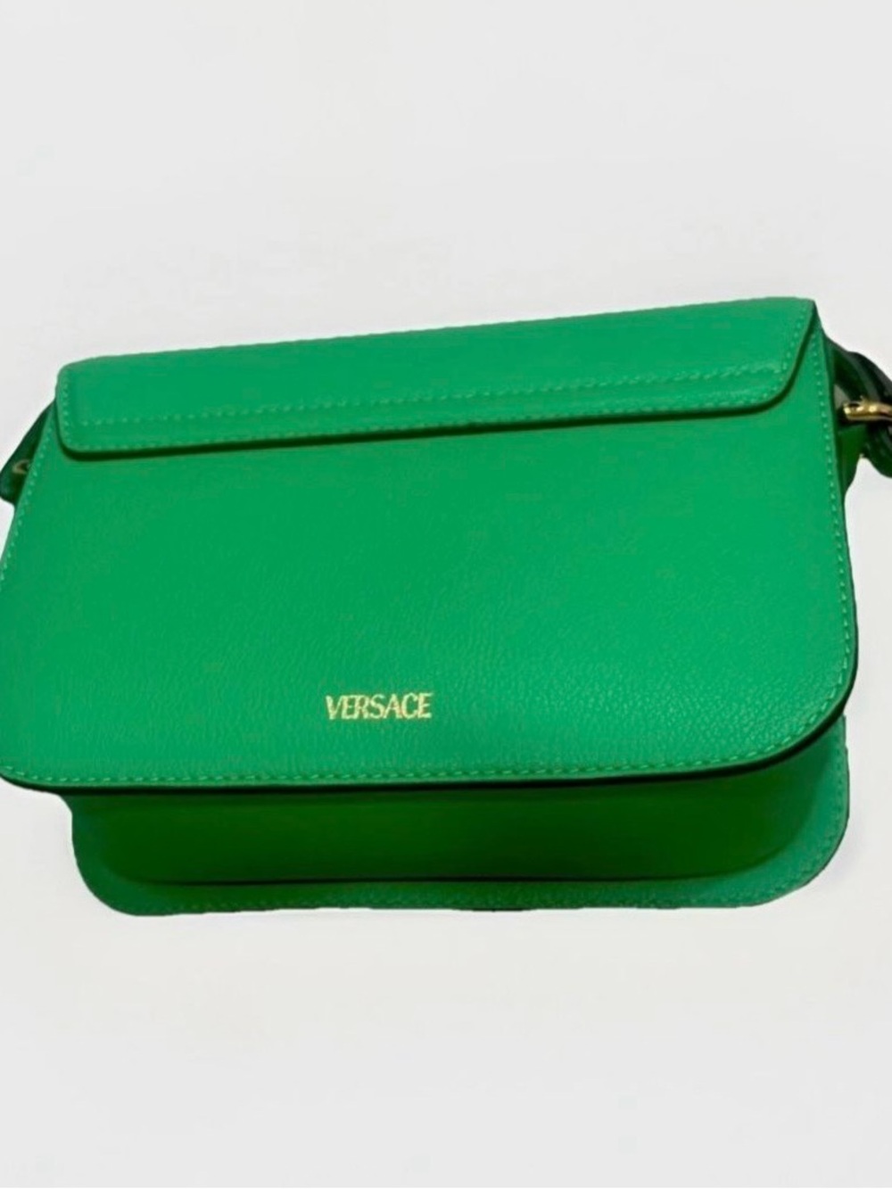 Versace Emerald Green Leather Medusa Crossbody - Picture 2 of 10